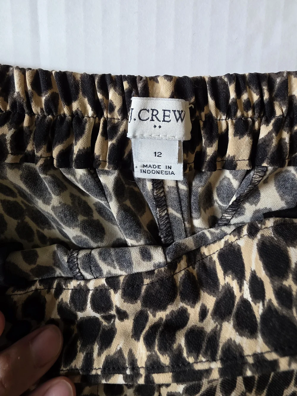 J.crew Leopard Print Stright leg Trousers Relaxed Pants Pull-on Mob Wife Indie